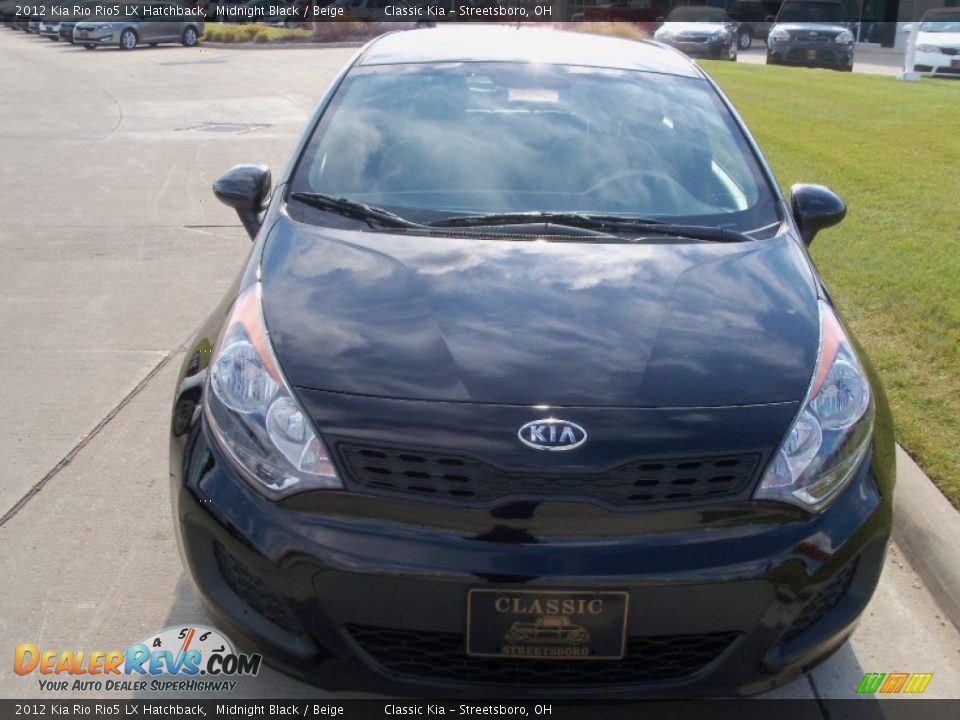 2012 Kia Rio Rio5 LX Hatchback Midnight Black / Beige Photo #2