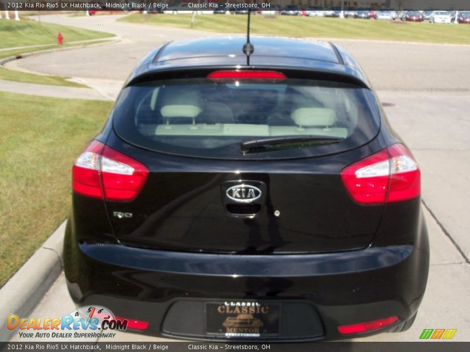 2012 Kia Rio Rio5 LX Hatchback Midnight Black / Beige Photo #5