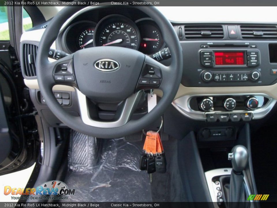 2012 Kia Rio Rio5 LX Hatchback Midnight Black / Beige Photo #9