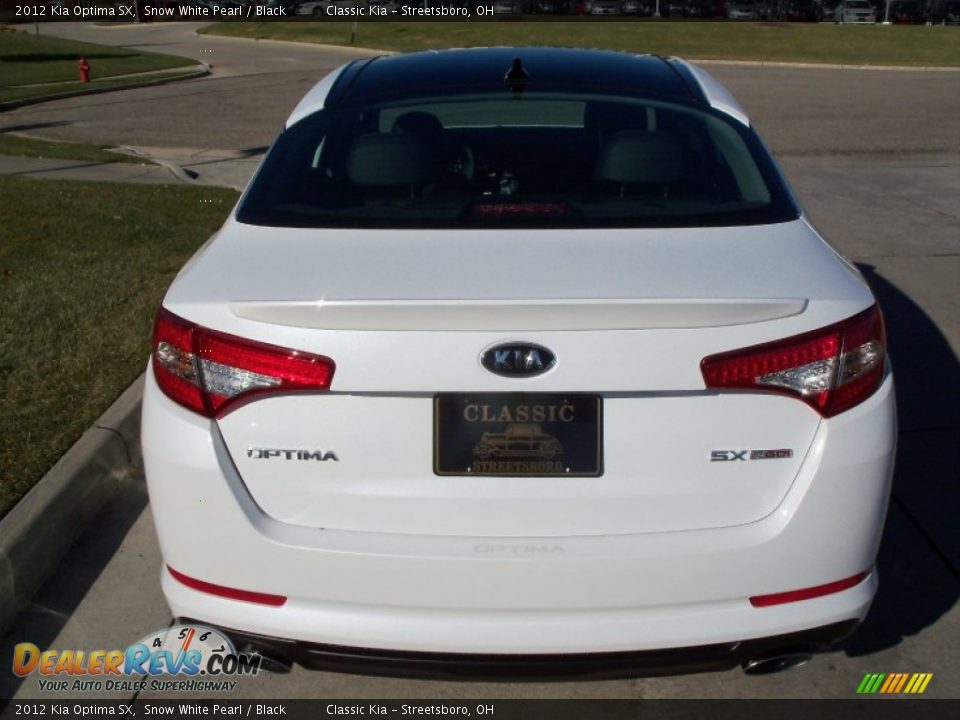 2012 Kia Optima SX Snow White Pearl / Black Photo #5