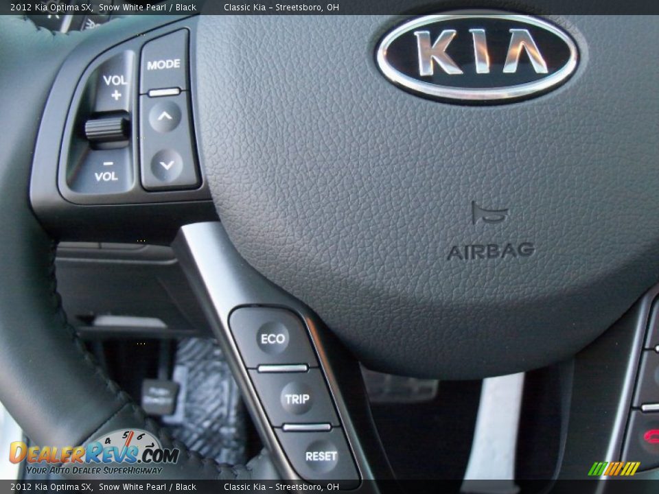 2012 Kia Optima SX Snow White Pearl / Black Photo #12