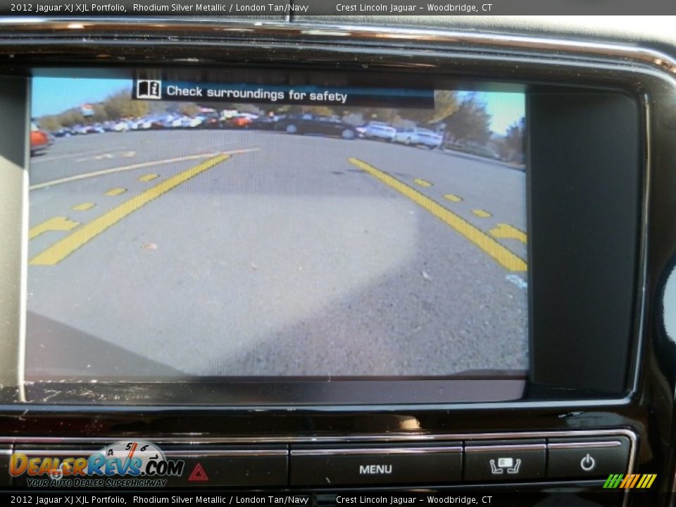 2012 Jaguar XJ XJL Portfolio Rhodium Silver Metallic / London Tan/Navy Photo #14
