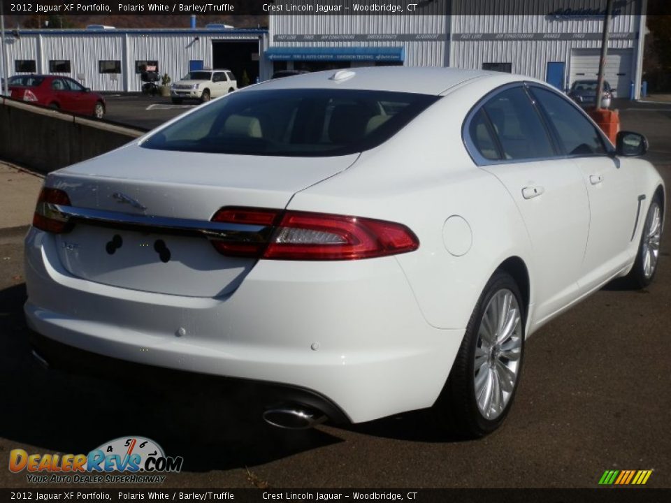 2012 Jaguar XF Portfolio Polaris White / Barley/Truffle Photo #5