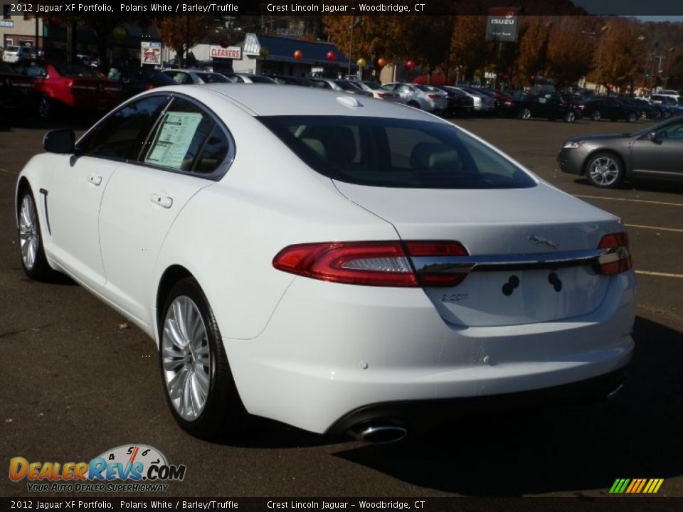 2012 Jaguar XF Portfolio Polaris White / Barley/Truffle Photo #7