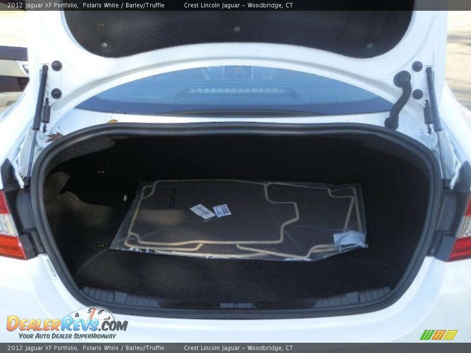 2012 Jaguar XF Portfolio Polaris White / Barley/Truffle Photo #8