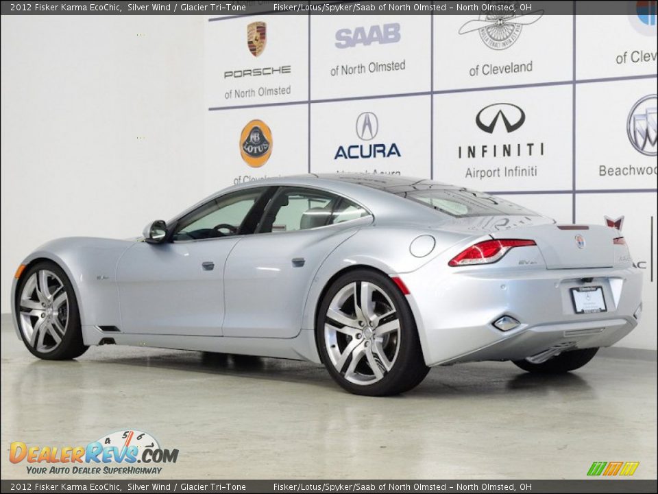 2012 Fisker Karma EcoChic Silver Wind / Glacier Tri-Tone Photo #5