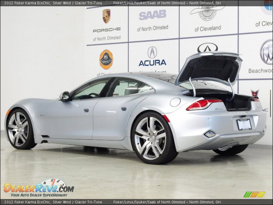 2012 Fisker Karma EcoChic Silver Wind / Glacier Tri-Tone Photo #6