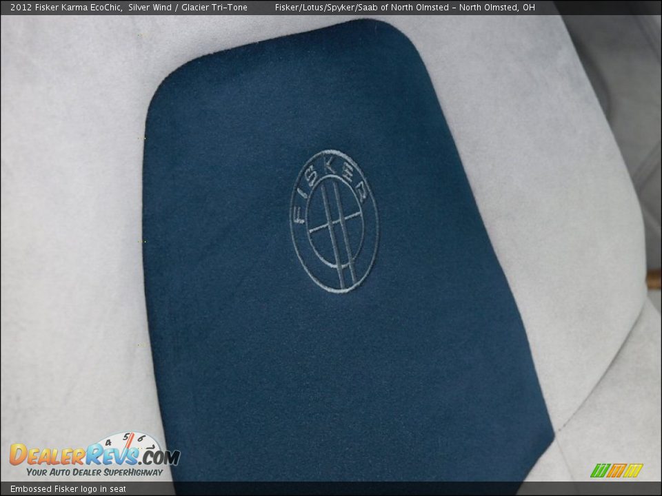 Embossed Fisker logo in seat - 2012 Fisker Karma
