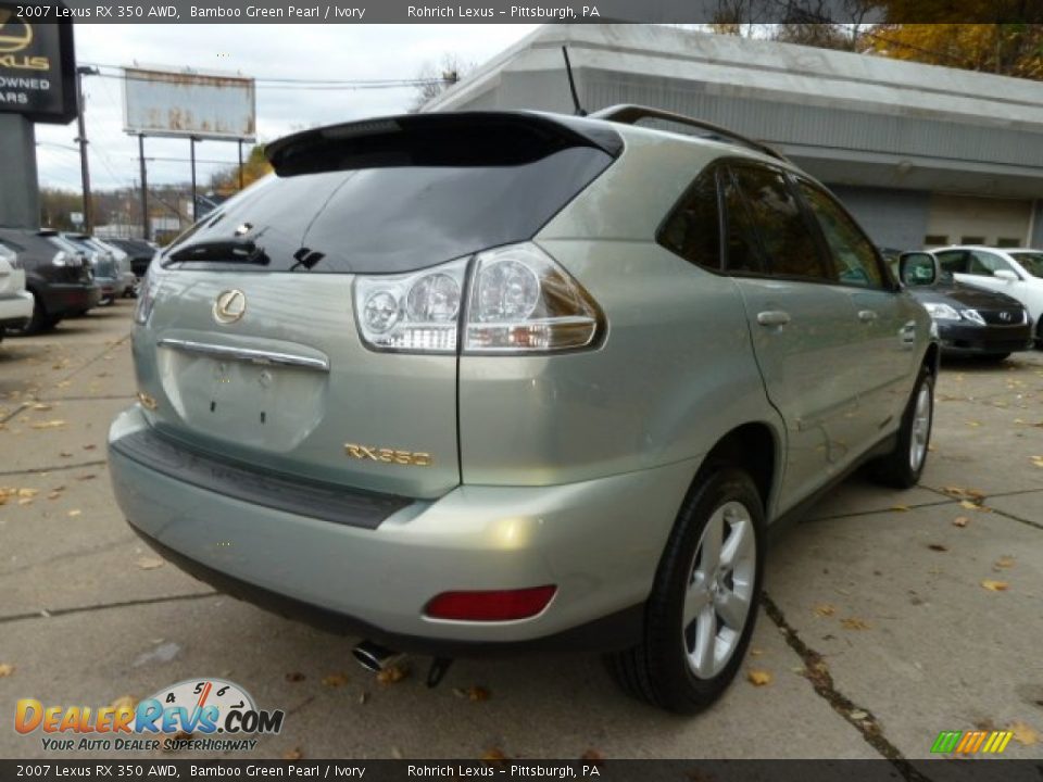 2007 Lexus RX 350 AWD Bamboo Green Pearl / Ivory Photo #5