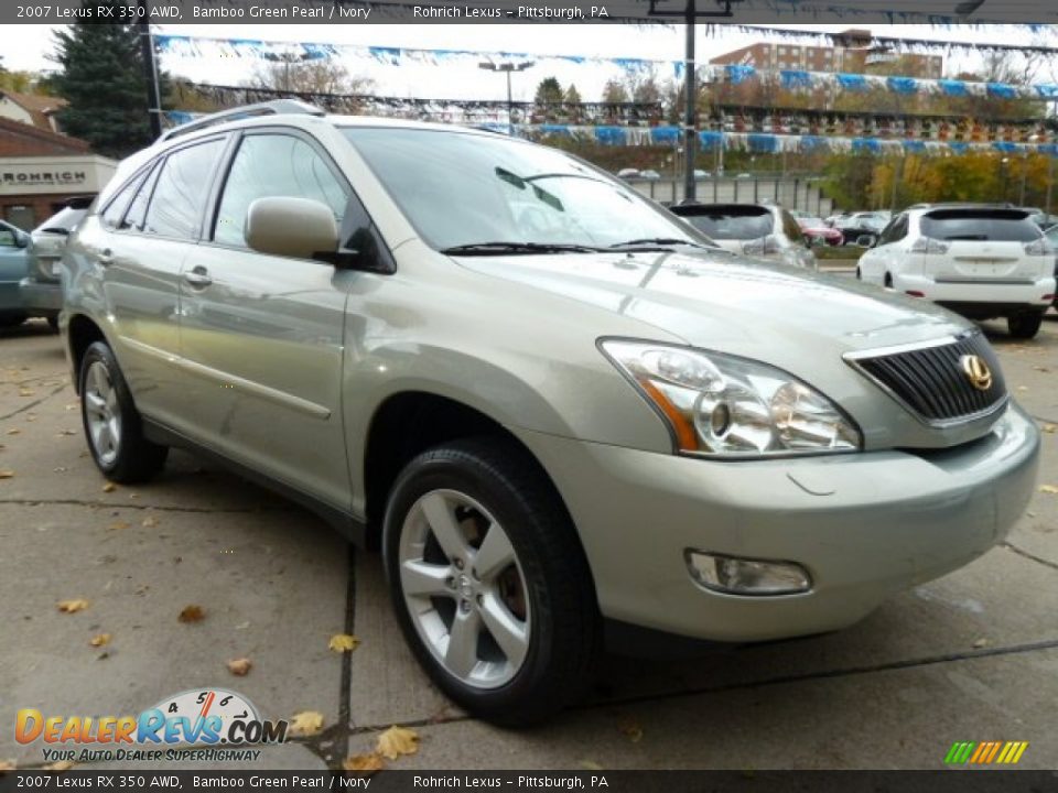 2007 Lexus RX 350 AWD Bamboo Green Pearl / Ivory Photo #7