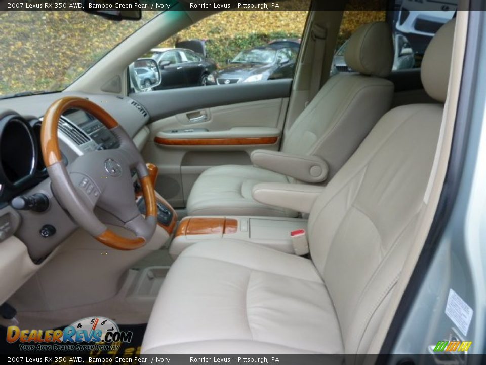 2007 Lexus RX 350 AWD Bamboo Green Pearl / Ivory Photo #10