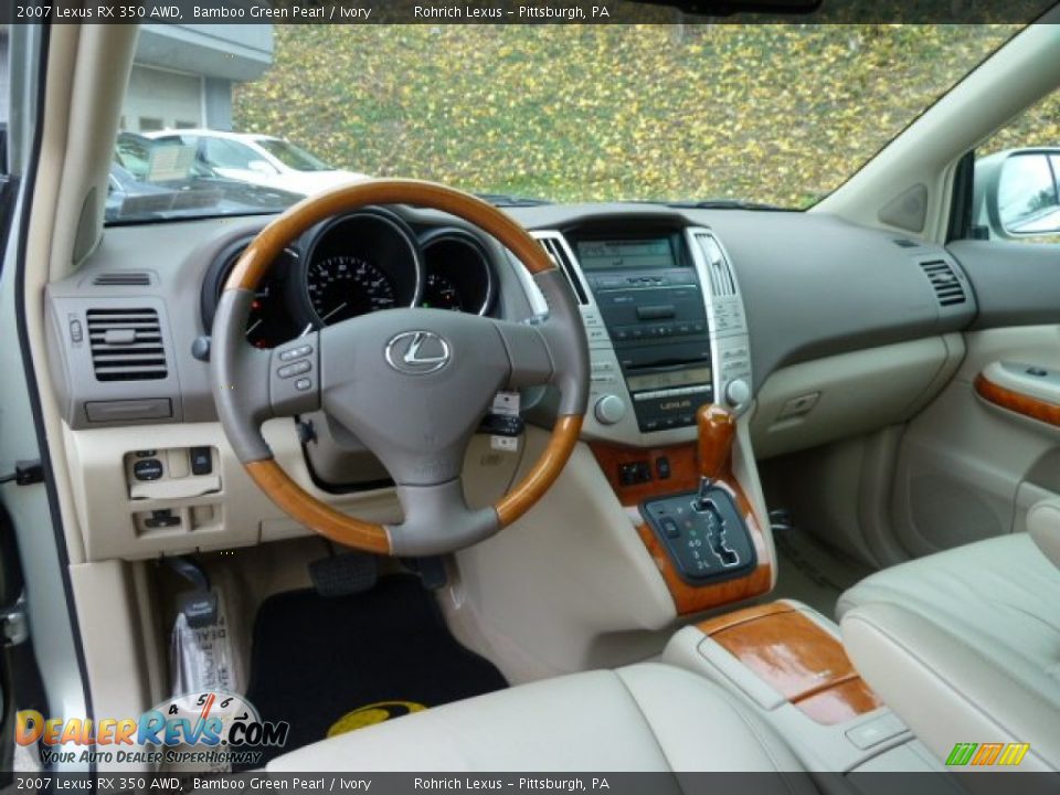 2007 Lexus RX 350 AWD Bamboo Green Pearl / Ivory Photo #12