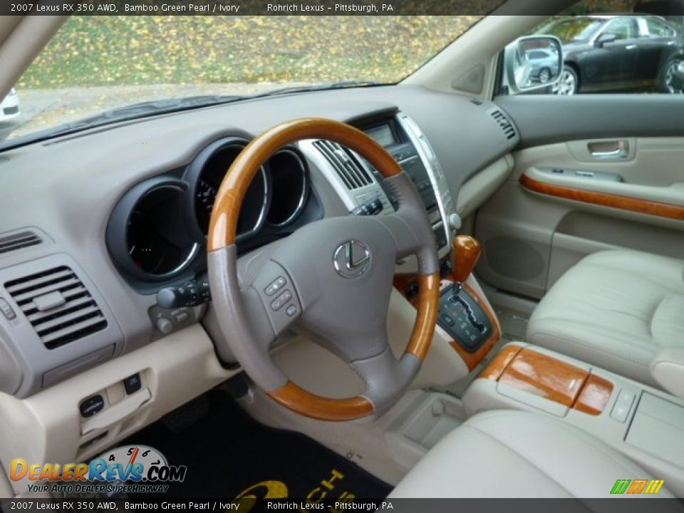 2007 Lexus RX 350 AWD Bamboo Green Pearl / Ivory Photo #15