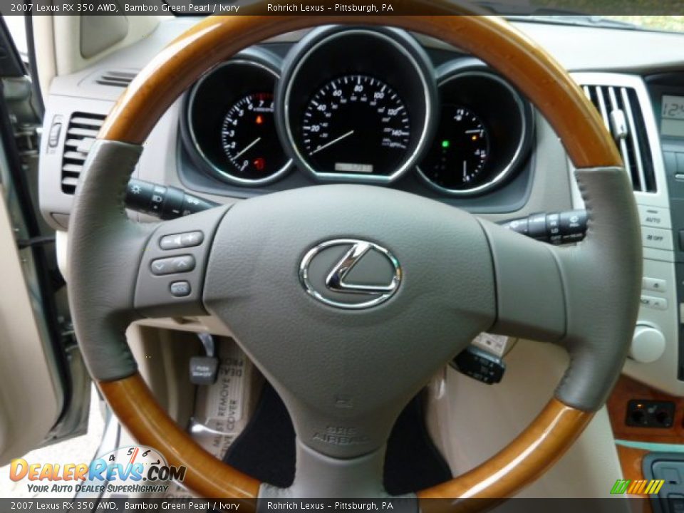 2007 Lexus RX 350 AWD Bamboo Green Pearl / Ivory Photo #17