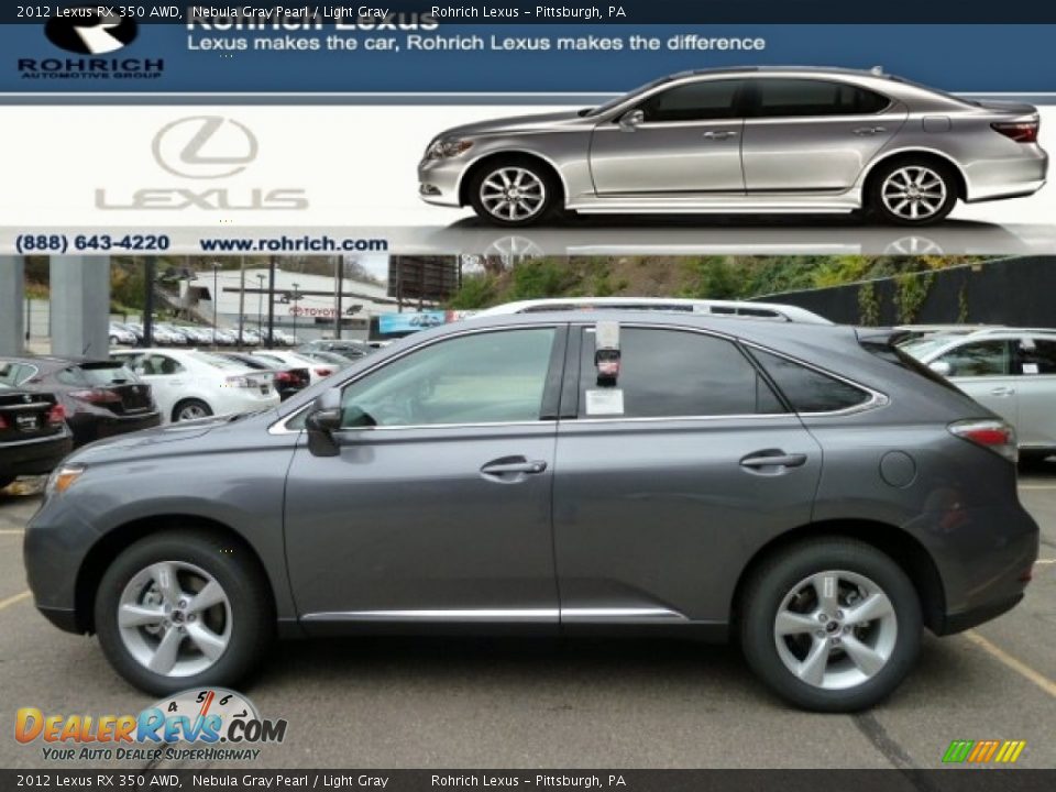 2012 Lexus RX 350 AWD Nebula Gray Pearl / Light Gray Photo #1