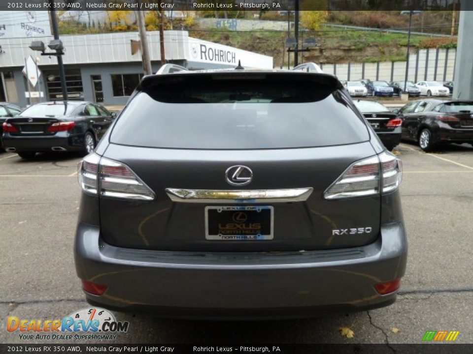 2012 Lexus RX 350 AWD Nebula Gray Pearl / Light Gray Photo #3