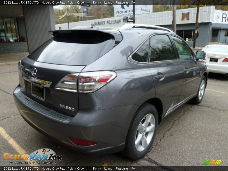 2012 Lexus RX 350 AWD Nebula Gray Pearl / Light Gray Photo #4