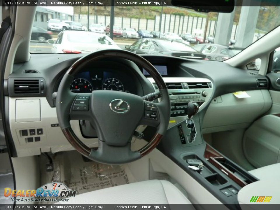 2012 Lexus RX 350 AWD Nebula Gray Pearl / Light Gray Photo #12