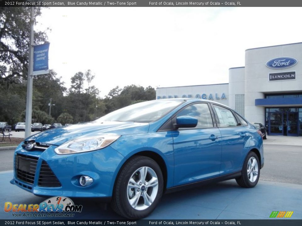 2012 Ford Focus SE Sport Sedan Blue Candy Metallic / Two-Tone Sport Photo #1