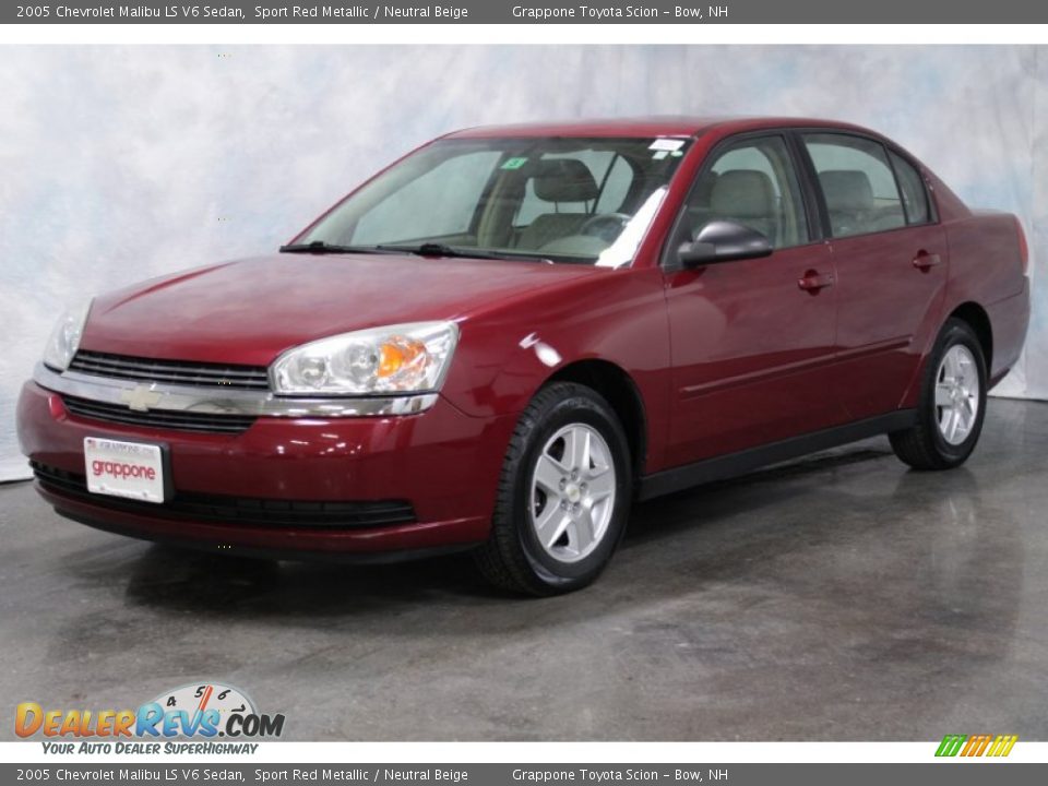 2005 Chevrolet Malibu LS V6 Sedan Sport Red Metallic / Neutral Beige Photo #1