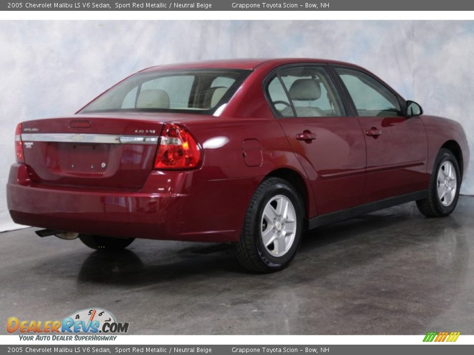 2005 Chevrolet Malibu LS V6 Sedan Sport Red Metallic / Neutral Beige Photo #8