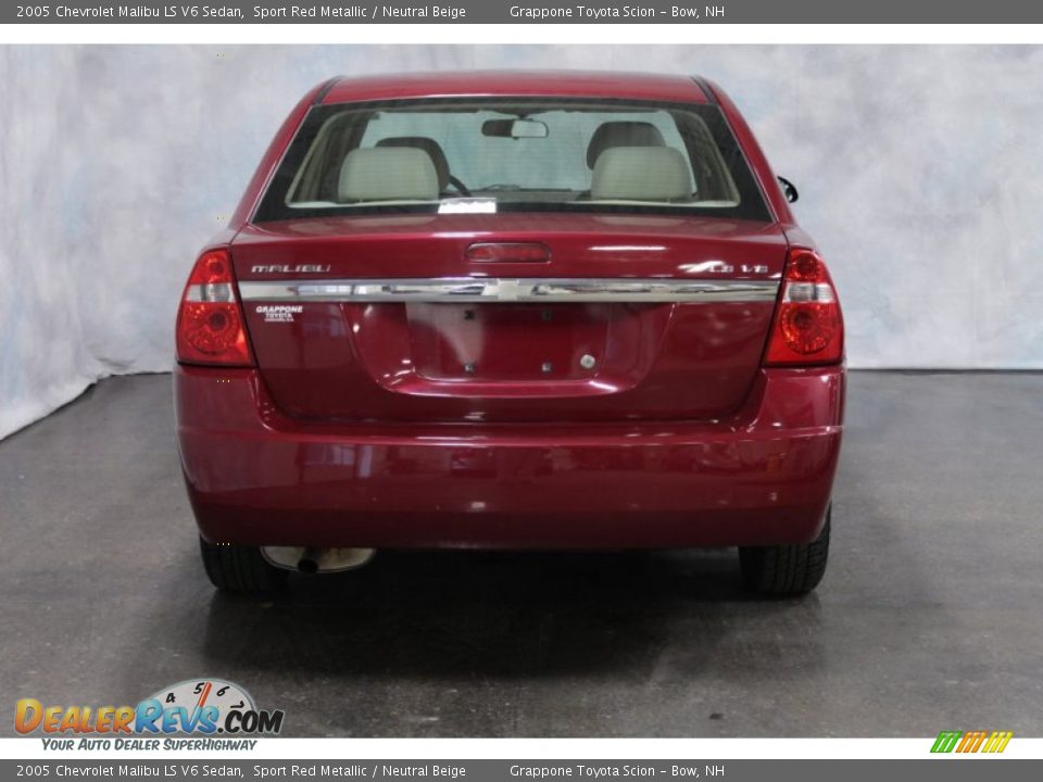 2005 Chevrolet Malibu LS V6 Sedan Sport Red Metallic / Neutral Beige Photo #9