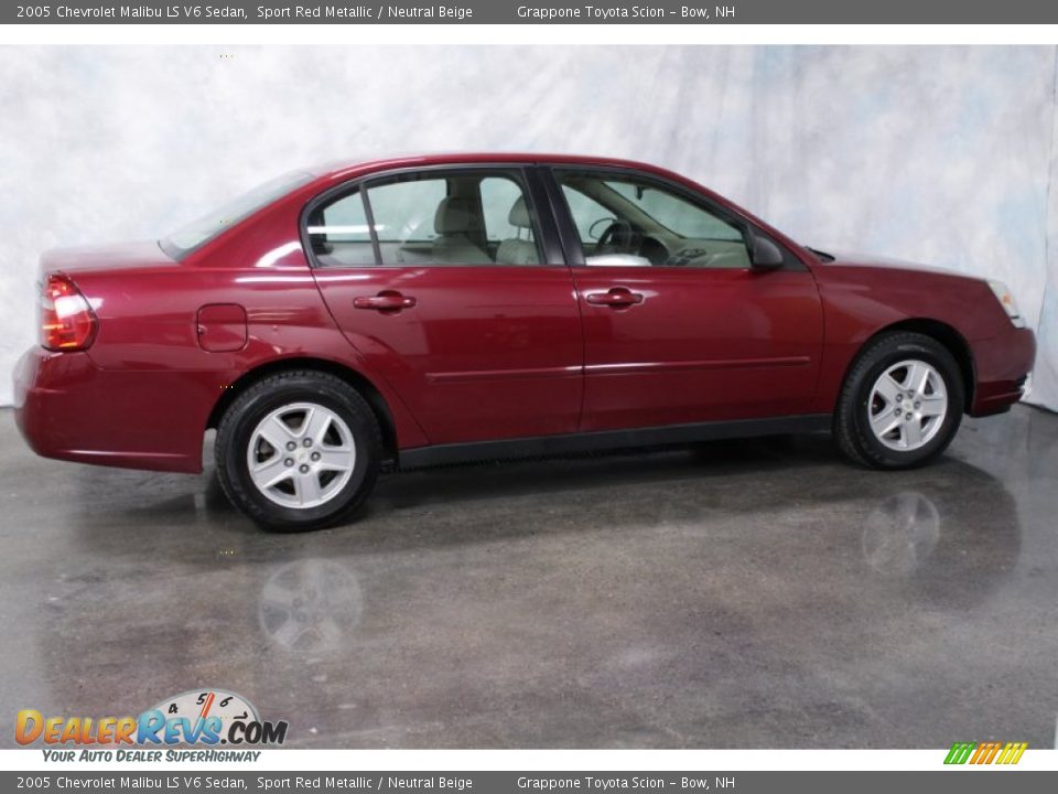 2005 Chevrolet Malibu LS V6 Sedan Sport Red Metallic / Neutral Beige Photo #10