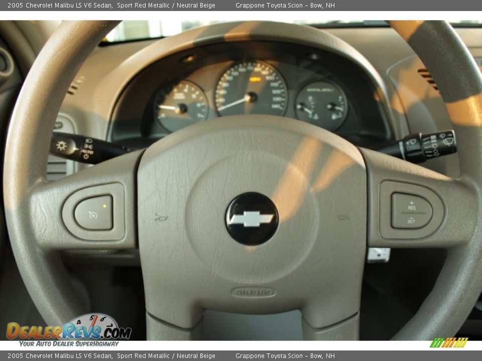 2005 Chevrolet Malibu LS V6 Sedan Sport Red Metallic / Neutral Beige Photo #23