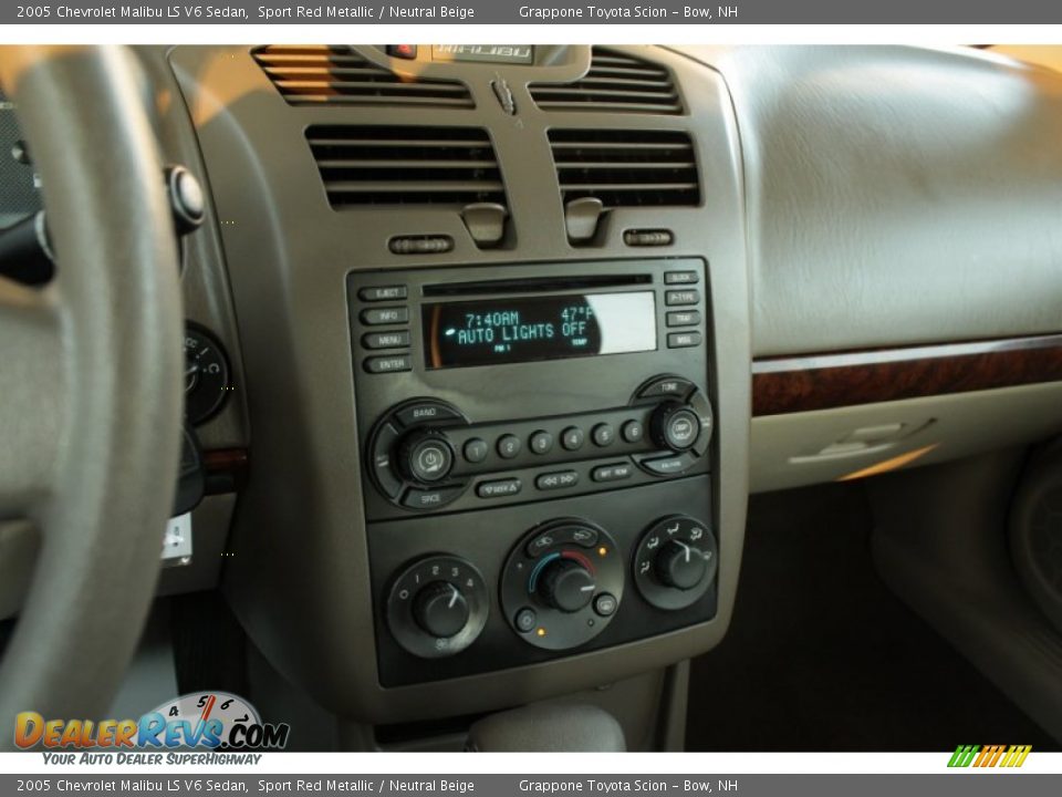 2005 Chevrolet Malibu LS V6 Sedan Sport Red Metallic / Neutral Beige Photo #26