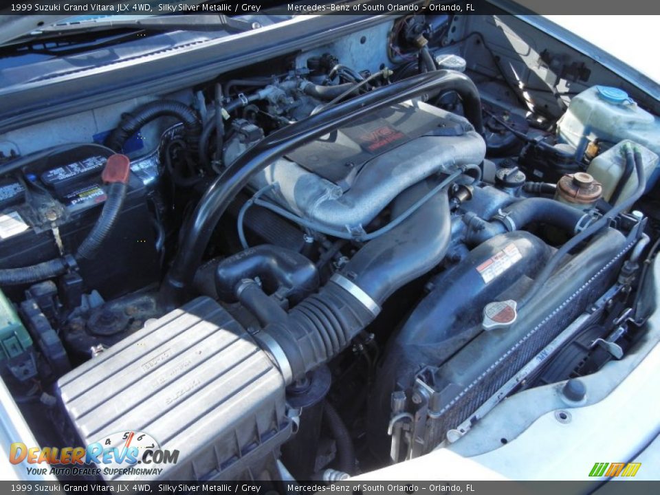 1999 Suzuki Grand Vitara JLX 4WD Silky Silver Metallic / Grey Photo #27