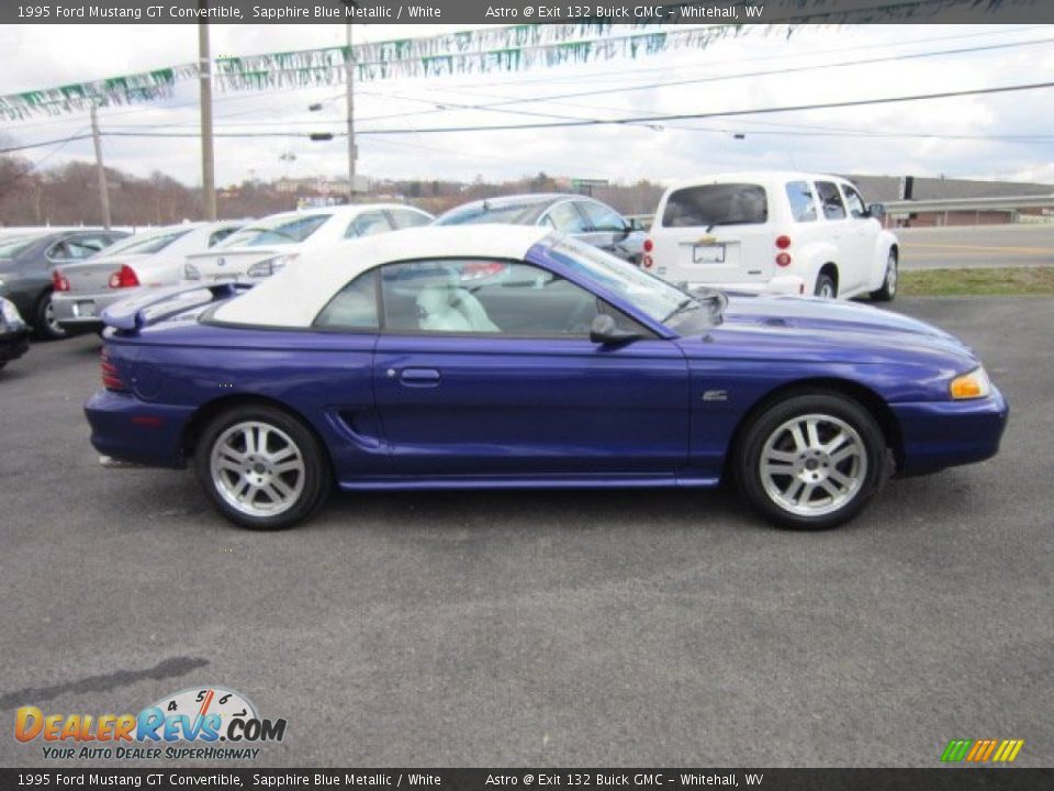 Sapphire Blue Metallic 1995 Ford Mustang GT Convertible Photo #8