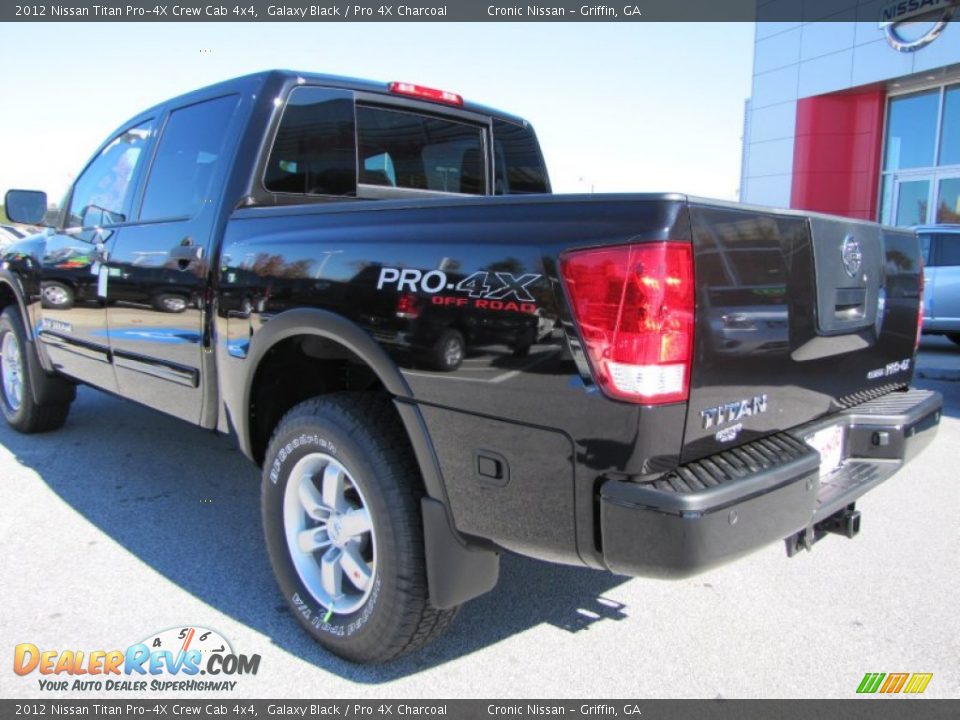 2012 Nissan Titan Pro-4X Crew Cab 4x4 Galaxy Black / Pro 4X Charcoal Photo #3