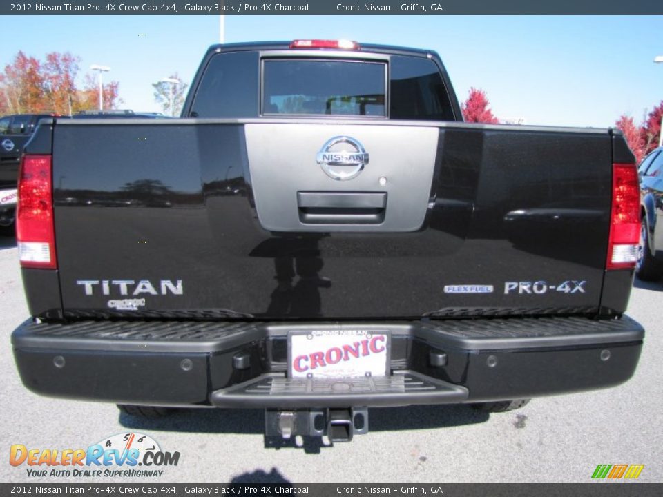 2012 Nissan Titan Pro-4X Crew Cab 4x4 Galaxy Black / Pro 4X Charcoal Photo #4