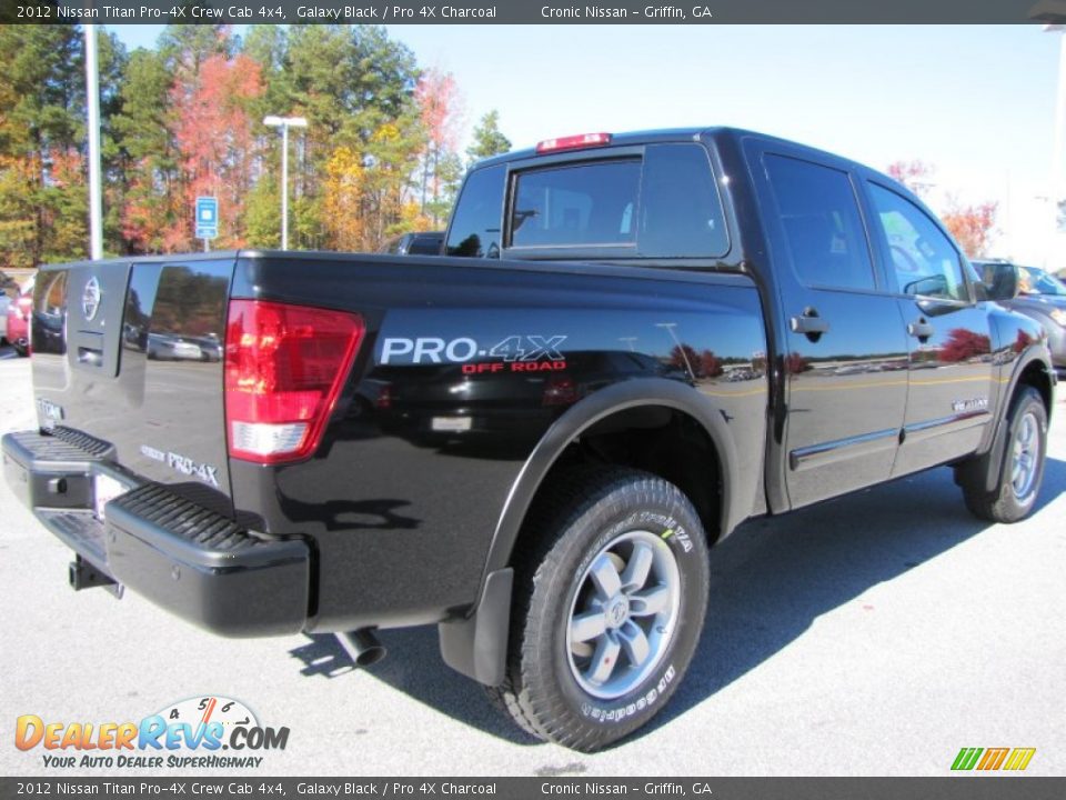 2012 Nissan Titan Pro-4X Crew Cab 4x4 Galaxy Black / Pro 4X Charcoal Photo #5