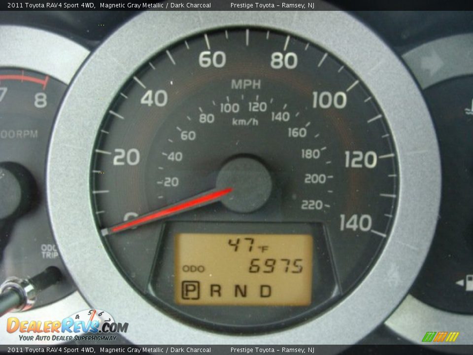 2011 Toyota RAV4 Sport 4WD Magnetic Gray Metallic / Dark Charcoal Photo #10