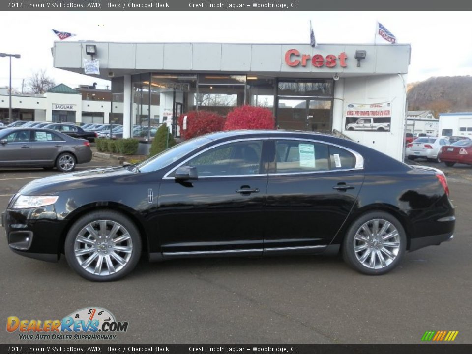 2012 Lincoln MKS EcoBoost AWD Black / Charcoal Black Photo #1