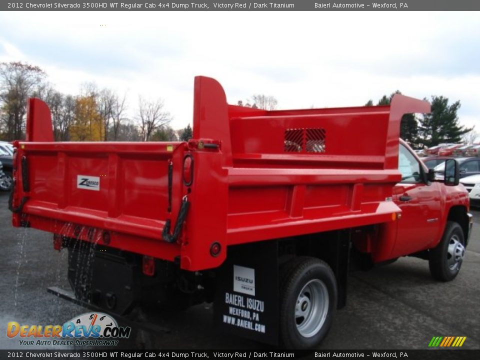 Victory Red 2012 Chevrolet Silverado 3500HD WT Regular Cab 4x4 Dump Truck Photo #6