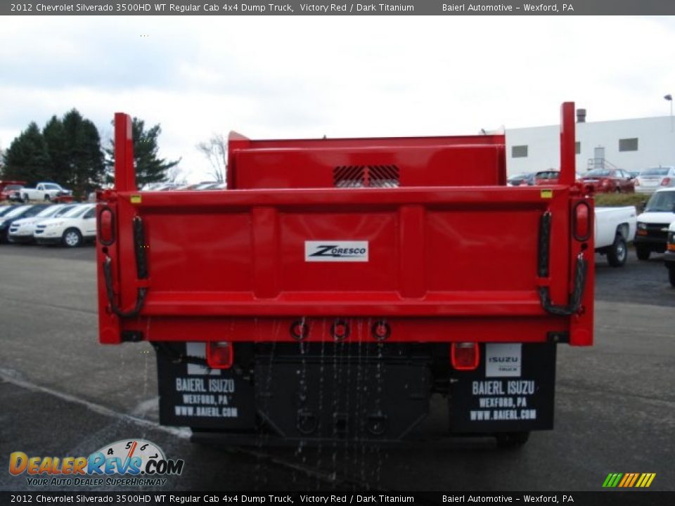 2012 Chevrolet Silverado 3500HD WT Regular Cab 4x4 Dump Truck Victory Red / Dark Titanium Photo #7