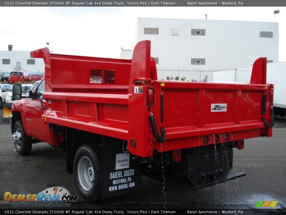 2012 Chevrolet Silverado 3500HD WT Regular Cab 4x4 Dump Truck Victory Red / Dark Titanium Photo #8