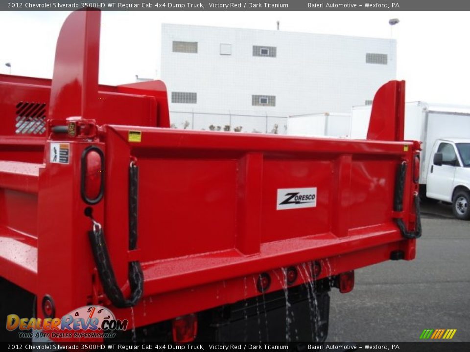 2012 Chevrolet Silverado 3500HD WT Regular Cab 4x4 Dump Truck Victory Red / Dark Titanium Photo #9