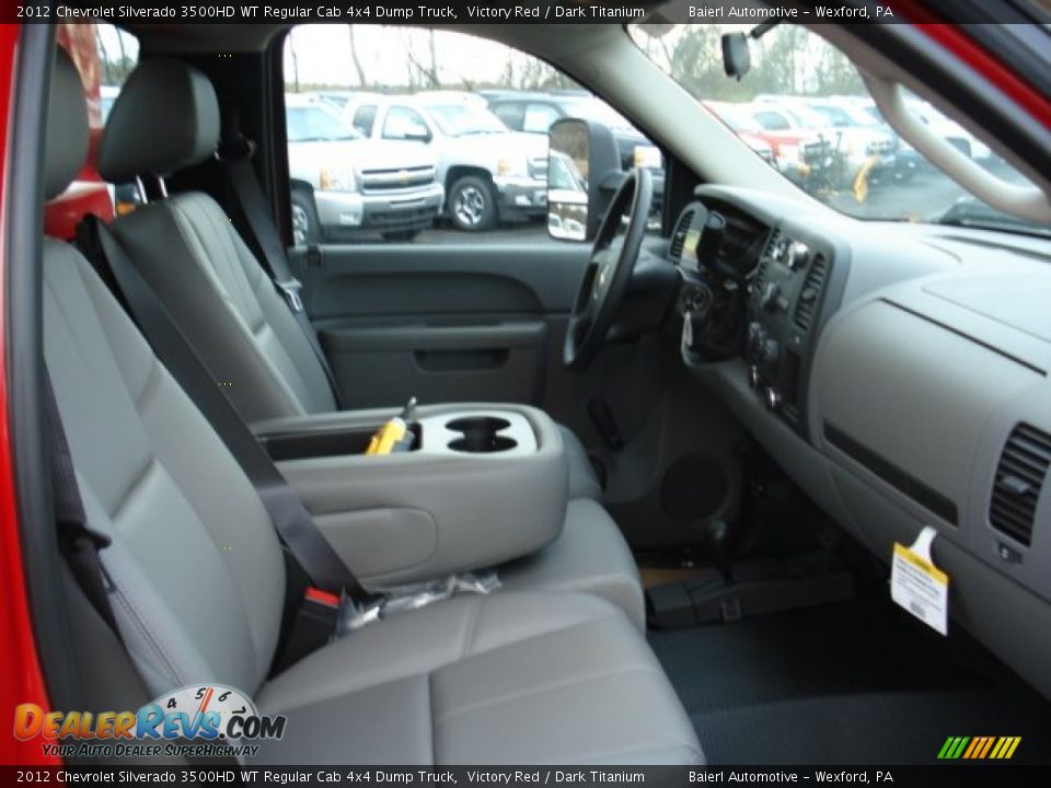 2012 Chevrolet Silverado 3500HD WT Regular Cab 4x4 Dump Truck Victory Red / Dark Titanium Photo #14