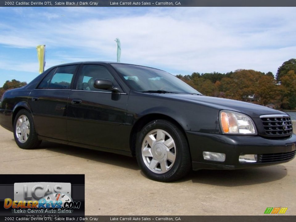 2002 Cadillac DeVille DTS Sable Black / Dark Gray Photo #1