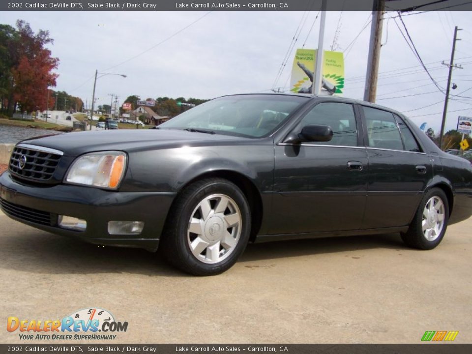 2002 Cadillac DeVille DTS Sable Black / Dark Gray Photo #2