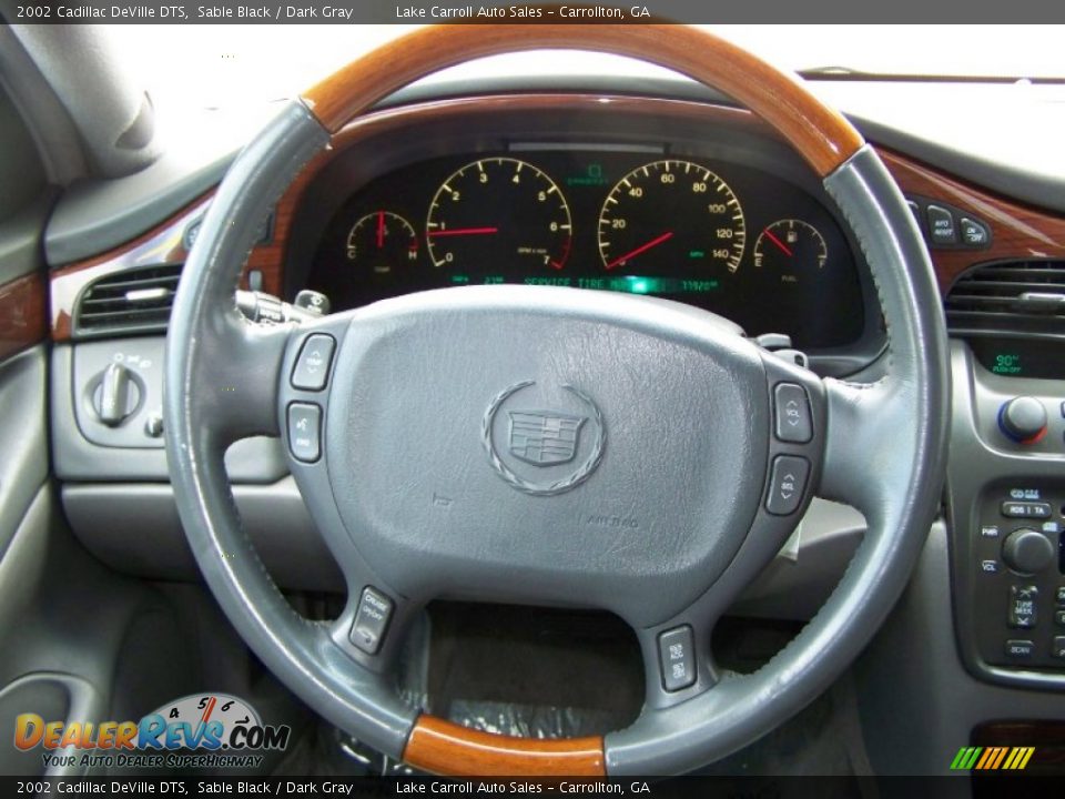 2002 Cadillac DeVille DTS Sable Black / Dark Gray Photo #14