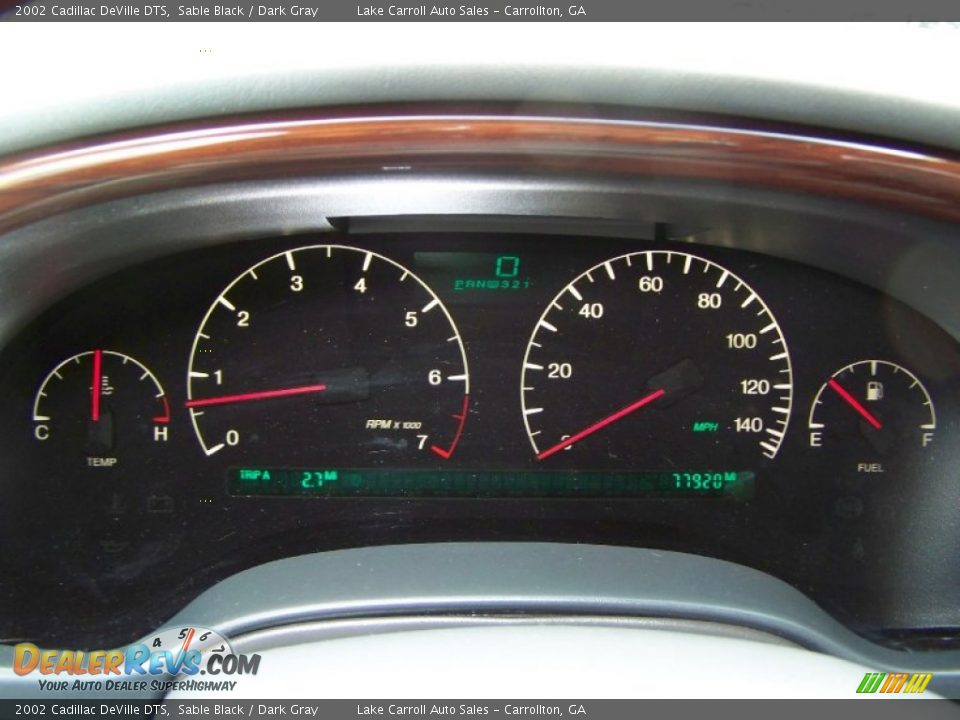 2002 Cadillac DeVille DTS Sable Black / Dark Gray Photo #15
