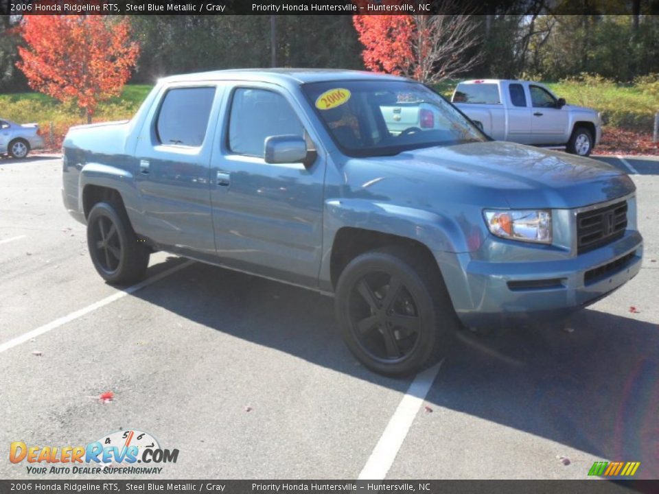 2006 Honda Ridgeline RTS Steel Blue Metallic / Gray Photo #6