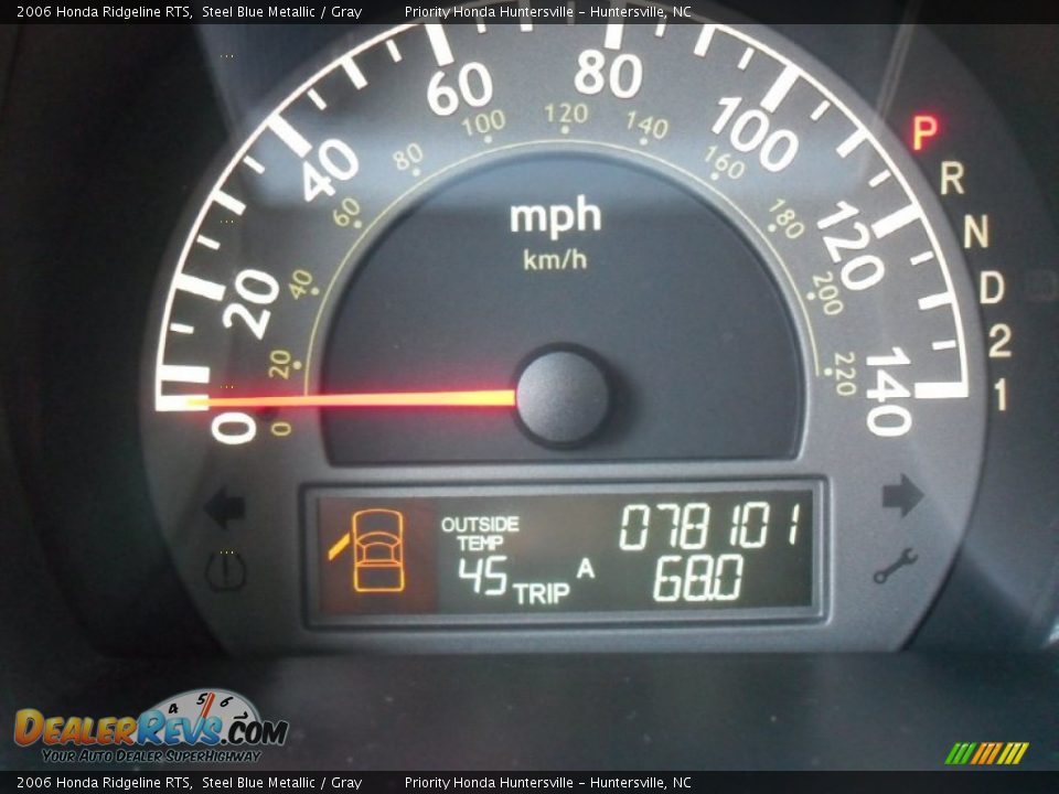 2006 Honda Ridgeline RTS Steel Blue Metallic / Gray Photo #12