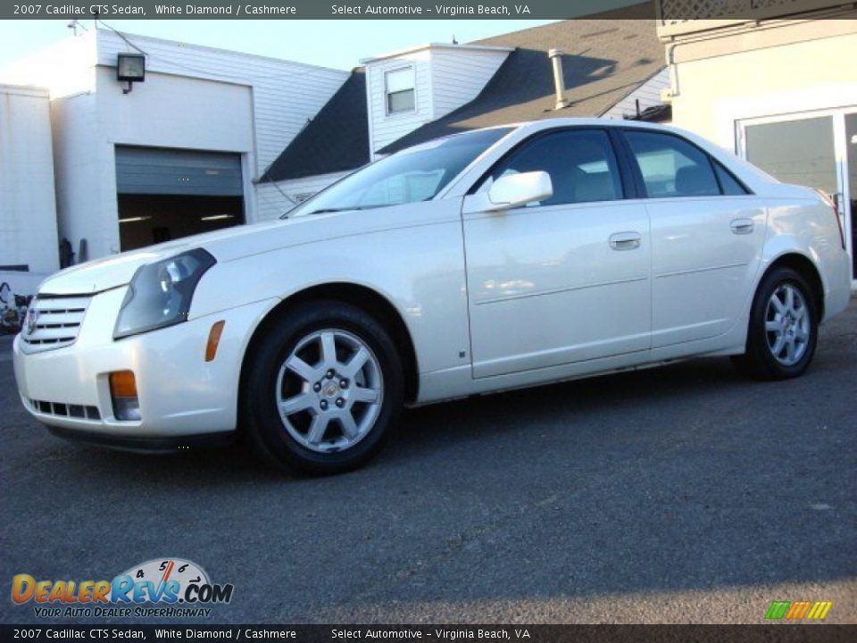 2007 Cadillac CTS Sedan White Diamond / Cashmere Photo #2