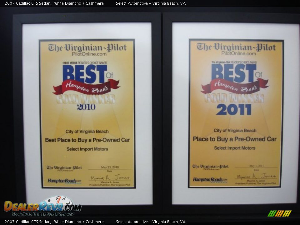 2007 Cadillac CTS Sedan White Diamond / Cashmere Photo #20
