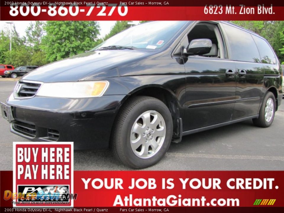 2003 Honda Odyssey EX-L Nighthawk Black Pearl / Quartz Photo #1